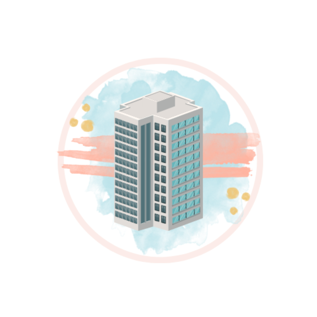 Icon representing professional building cleaning services in Copenhagen, provided by Home Clean CPH.